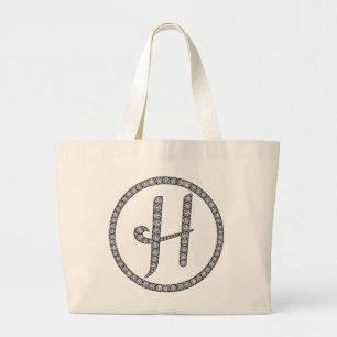 Sac fourre-tout à roulettes H monogramme