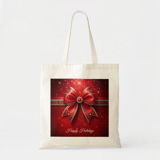 Sac fourre-tout à ruban rouge avec perles