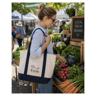 Sac fourre-tout à silhouette de chien bleu marine
