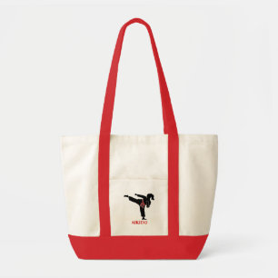 Sac fourre-tout à silhouette de fille d'arts