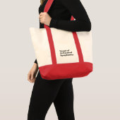 Sac fourre-tout à texte noir avec typographie mode (Devant (produit))