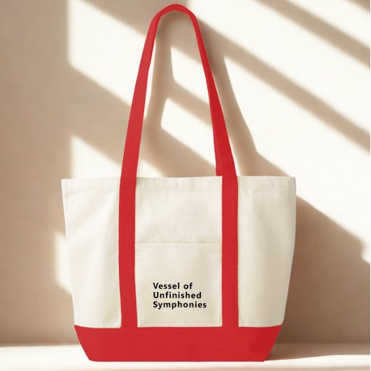 Sac fourre-tout à texte noir avec typographie mode