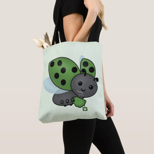 Sac fourre-tout à thé Ladybug (De près)