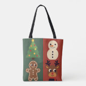 Sac fourre-tout à thème Noël rétro (Dos)