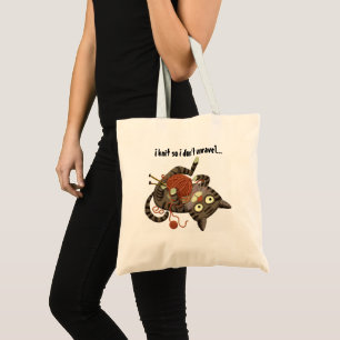 Sac fourre-tout à thème tricot de chat drôle Cadea