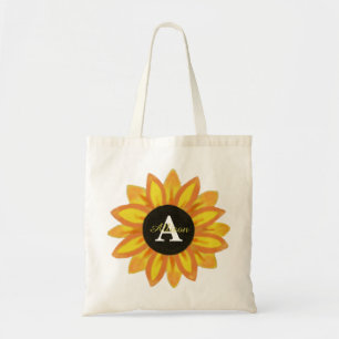 Sac fourre-tout à tournesol personnalisé par