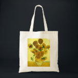 Sac fourre-tout à tournesols de Van Gogh<br><div class="desc">Sac fourre-tout à tournesols de Van Gogh. Peinture à l'huile sur la toile à partir de 1888. Le vase avec quinze tournesols est toujours l'une des vies actives les plus aimées de Vincent van Gogh. L'utilisation brillante des jaunes évoque tranquillement la fin de l'été. Un grand cadeau pour des fans...</div>
