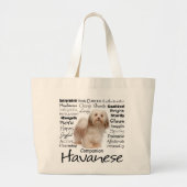 Sac fourre-tout à traits de Havanese (Devant)