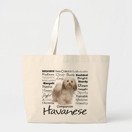 Sac fourre-tout à traits de Havanese (Devant)