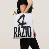 Sac fourre-tout à typographie minimale RAZID – Mod (De près)