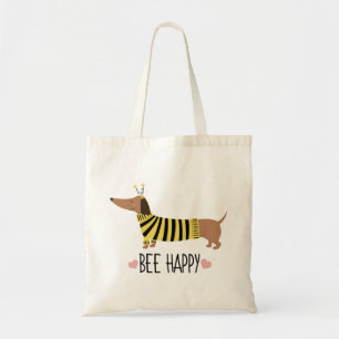 Sac fourre-tout abeille joyeuse teckel