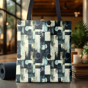 Sac fourre-tout abstrait bleu ardoise élégant mode