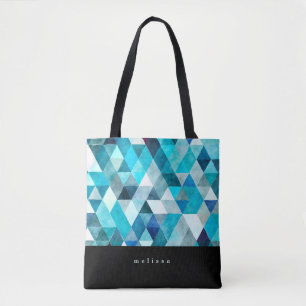 Sac fourre-tout Abstrait bleu moderne