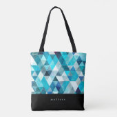 Sac fourre-tout Abstrait bleu moderne (Dos)