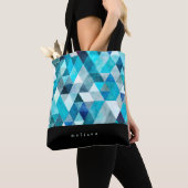 Sac fourre-tout Abstrait bleu moderne (De près)