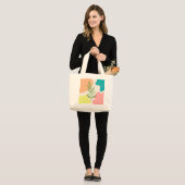 Sac fourre-tout abstrait boho (Devant (modèle))