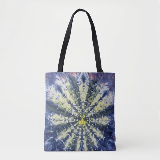 Sac fourre-tout Abstrait de plumes de paon (Devant)