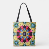 Sac fourre-tout Abstrait Fleur Jaune (Dos)