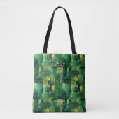 Sac fourre-tout Abstrait monochromatique vert (Devant)