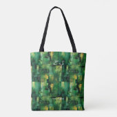 Sac fourre-tout Abstrait monochromatique vert (Dos)