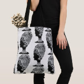 Sac fourre-tout abstrait noir et blanc Zentangle (De près)
