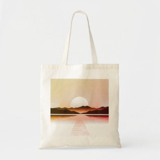 Sac fourre-tout Abstrait Sunset & Lake