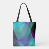 Sac fourre-tout Abstrait violet et vert (Dos)