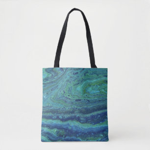 Sac fourre-tout abstrait Wabash 3 Cool Blue Green
