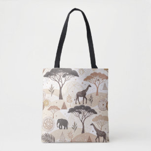 Sac fourre-tout africain à thème Safari avec anima