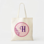 Sac fourre-tout - Ajouter votre initiale - Violet (Devant)