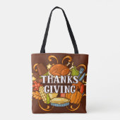 Sac fourre-tout alimentaire de bon thanksgiving Da (Dos)
