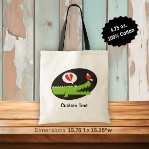 Sac fourre-tout Alligator amoureux