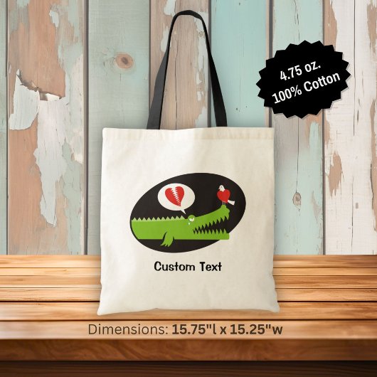Sac fourre-tout Alligator amoureux