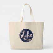 Sac fourre-tout Aloha bleu foncé or avec thème Kai (Dos)