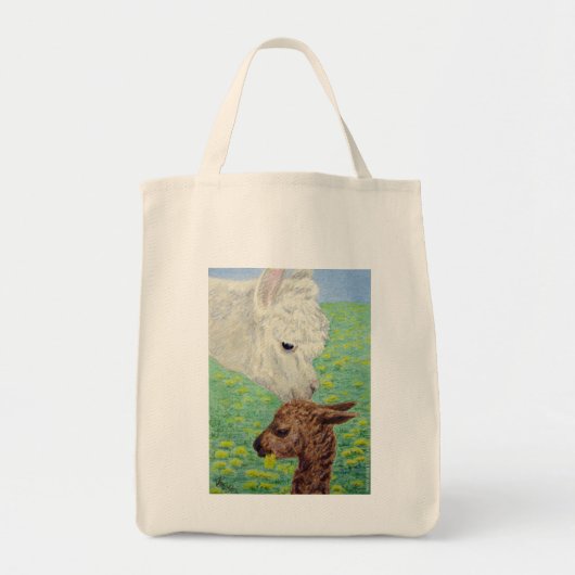 Sac fourre-tout Alpaca & Cria - "Alpaca Kiss" (Devant)