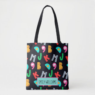 Sac fourre-tout alphabétique personnalisé pour enf