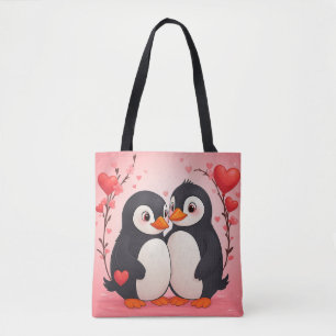 Sac fourre-tout Amour de pingouin