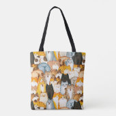Sac fourre-tout Amoureux des chats (Dos)