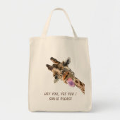 Sac fourre-tout amusant avec Giraffe Joueuse - Tex (Devant)