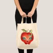 Sac fourre-tout anthropomorphe pomme (Devant (produit))
