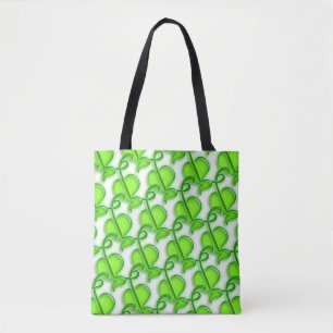 Sac fourre-tout (ao) - Feuille de l'ivoire vert