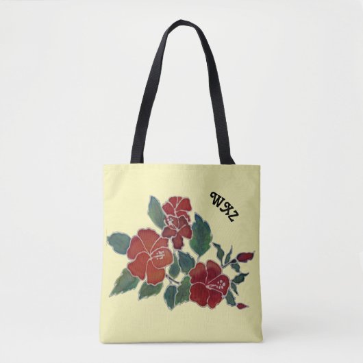 Sac fourre-tout (ao) - Hibiscus Blossoms et Incita (Devant)