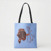 Sac fourre-tout (ao) - Poisson de cuivre et perles (Devant)