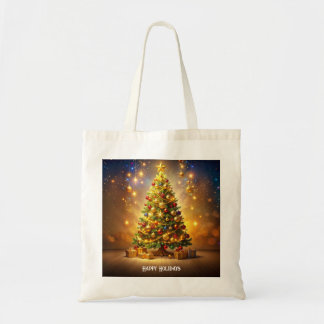 Sac fourre-tout arbre de Noël décoré
