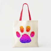 Sac fourre-tout arc-en-ciel et pawprints (Devant)