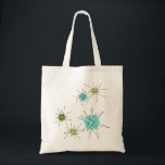 Sac fourre-tout atomique iconique à Starbursts<br><div class="desc">Ce motif atomique iconique de sac fourre-tout à Starbursts comporte les starbursts atomiques iconiques. C'est exact ! La vieille école, arrière - plan crème avec des taches d'or est le contexte parfait pour la turquoise vibrante, le céleri calmant, et les cercles colorés de vert kitschy de poire. Les taches de...</div>