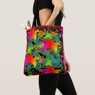 Sac fourre-tout aux fleurs arc-en-ciel à profusion