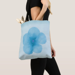 Sac fourre-tout aux fleurs turquoise