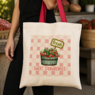 Sac fourre-tout aux fraises fraîches et sucrées
