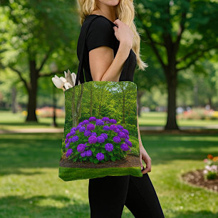 Sac fourre-tout aux hortensias violets